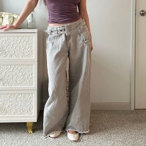 Princess Polly Paltrow Mid Rise Wide Leg Cargo Jeans